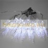 Christmas Lighting LED Icicle String Lights Cold White, 40 LEDs, 8 Light Modes with Timer, Outdoor Decoration