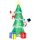 Inflatable Christmas tree with Santa Claus, snowman and gift box, 210 cm, with LED lighting, self-inflating Christmas figure