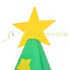 Inflatable Christmas tree with Santa Claus, snowman and gift box, 210 cm, with LED lighting, self-inflating Christmas figure