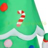 Inflatable Christmas tree with Santa Claus, snowman and gift box, 210 cm, with LED lighting, self-inflating Christmas figure