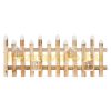 Christmas decor fence LED brown 98x39 cm, indoor wooden decoration