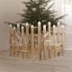 Christmas decor fence LED brown 98x57 cm, indoor wooden decoration