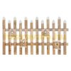 Christmas decor fence LED brown 98x57 cm, indoor wooden decoration