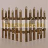 Christmas decor fence LED brown 98x57 cm, indoor wooden decoration