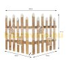 Christmas decor fence LED brown 98x57 cm, indoor wooden decoration