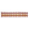 Christmas decor fence LED red 90x21 cm, indoor wooden decoration