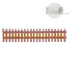 Christmas decor fence LED red 90x21 cm, indoor wooden decoration
