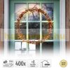 Christmas decoration with light-up wreath Ø48cm, 400 LED warm white light-wreath, Christmas lighting