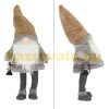 LED Elf 85 cm light figure Christmas decoration, made of brown plastic and polyester