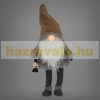 LED Elf 85 cm light figure Christmas decoration, made of brown plastic and polyester