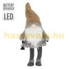 LED Elf 85 cm light figure Christmas decoration, made of brown plastic and polyester