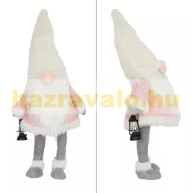   LED Manó 85 cm világító figura karácsonyi dekoráció, rózsaszín műanyagból és poliészterből