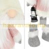 LED Elf 85 cm light figure Christmas decoration, made of pink plastic and polyester