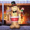 Inflatable Christmas gingerbread figure 200 cm Christmas decoration with LED lights