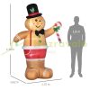 Inflatable Christmas gingerbread figure 200 cm Christmas decoration with LED lights