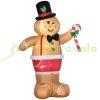 Inflatable Christmas gingerbread figure 200 cm Christmas decoration with LED lights