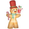 Inflatable Christmas gingerbread figure 235 cm Christmas decoration with LED lights