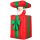 Inflatable Christmas Santa figure with gift box 152 cm with LED lighting, outdoor/indoor