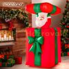 Inflatable Christmas Santa figure with gift box 152 cm with LED lighting, outdoor/indoor