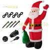 Inflatable Christmas Santa figure 180 cm with LED lighting, outdoor/indoor