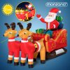 Inflatable Christmas Santa figure with reindeer 240 cm with LED lighting, outdoor/indoor