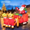 Inflatable Christmas Santa figure with reindeer 240 cm with LED lighting, outdoor/indoor