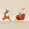 Illuminated Christmas decoration, Santa Claus on a sleigh with reindeer, 246 LED lights