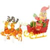 Illuminated Christmas decoration, Santa Claus on a sleigh with reindeer, 246 LED lights
