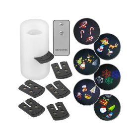   LED projektor 24 karácsonyi motívummal, távirányítóval beltéri LED kivetítő