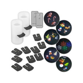   LED projektor 2 darabos szett 24 karácsonyi motívummal, távirányítóval beltéri LED kivetítő 