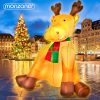 Inflatable Christmas reindeer figure 180 cm with LED lighting, outdoor/indoor