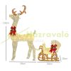 LED Christmas decoration 50x29x42 cm illuminated reindeer and sleigh illuminated Christmas decoration