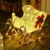 LED Christmas decoration 50x29x42 cm illuminated reindeer and sleigh illuminated Christmas decoration