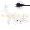 LED reindeer with sleigh, outdoor Christmas decoration warm white, 504 LED, PVC Christmas lighting