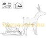 LED reindeer with sleigh, outdoor Christmas decoration warm white, 504 LED, PVC Christmas lighting