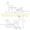 LED reindeer with sleigh, outdoor Christmas decoration warm white, 504 LED, PVC Christmas lighting