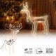 LED moving reindeer Christmas decoration 85x98 cm, warm white, indoor and outdoor Christmas lighting