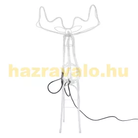 LED mozgó rénszarvas karácsonyi dekoráció 85x98 cm, meleg fehér, bel-és kültéri karácsonyi világítás