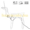 LED moving reindeer Christmas decoration 85x98 cm, warm white, indoor and outdoor Christmas lighting