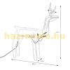 LED moving reindeer Christmas decoration 85x98 cm, warm white, indoor and outdoor Christmas lighting