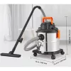 Nedves–száraz porszívó 20l 1200W rozsdamentes acél műhely- és háztartási porszívó fújó funkcióval