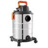 Nedves–száraz porszívó 30 literes rozsdamentes 1200W, nagy szívóerővel, fújó funkcióval, műhelybe és otthonra