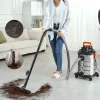 Nedves–száraz porszívó 30 literes rozsdamentes 1200W, nagy szívóerővel, fújó funkcióval, műhelybe és otthonra