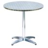 Coffee table round 70x70 cm outdoor stainless steel and aluminum