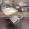 Cafe Chair Outdoor Aluminum Stackable Metal Bistro Chair Stackable Garden Chair