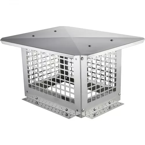 Kéményfedél 472x381x250 mm rozsdamentes acél esővédő sapka madár- és esővédelemmel