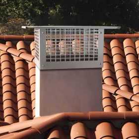 Kéményfedél 472x381x250 mm rozsdamentes acél madár- és esővédelemmel