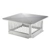 Kéményfedél rozsdamentes acél 582x582x245 mm madár- és esővédelemmel