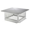 Kéményfedél rozsdamentes acél 582x582x245 mm madár- és esővédelemmel