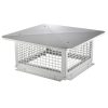 Kéményfedél rozsdamentes acél 582x582x245 mm madár- és esővédelemmel